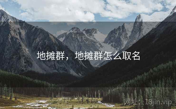 地摊群，地摊群怎么取名  第1张